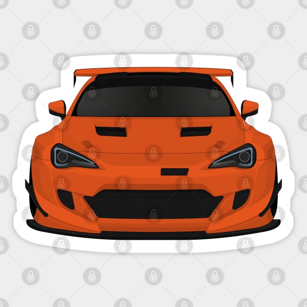 GT86 widebody Orange Sticker by VENZ0LIC